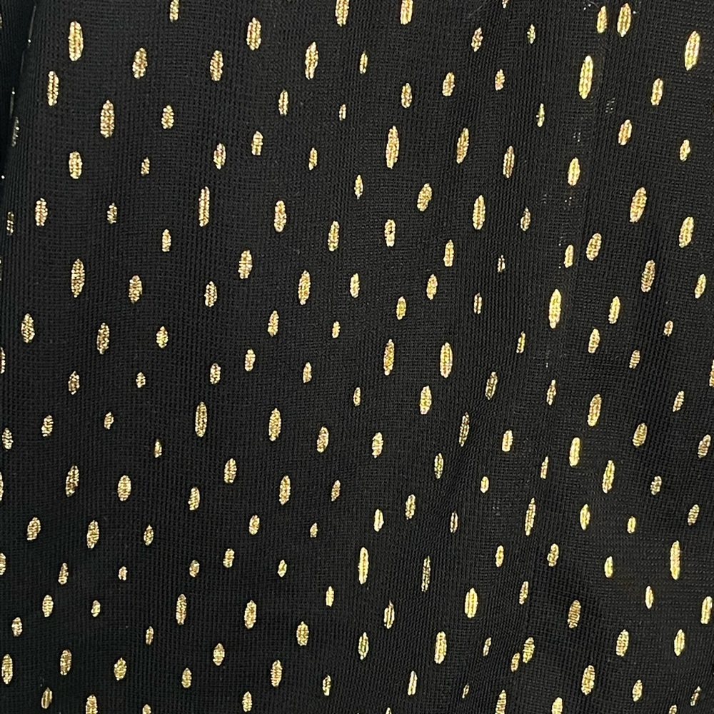 Cache Polka Dot Chain Neck Jumpsuit Black Gold Size Small - Picture 5 of 9